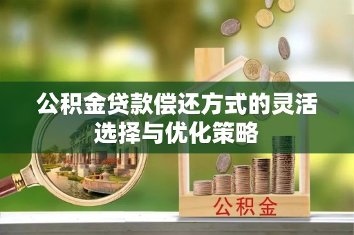 博望公积金贷款偿还方式的灵活选择与优化策略