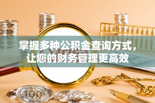 博望掌握多种公积金查询方式，让您的财务管理更高效