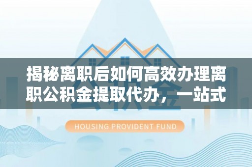 博望揭秘离职后如何高效办理离职公积金提取代办，一站式服务全解析