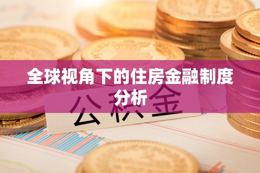 博望全球视角下的住房金融制度分析