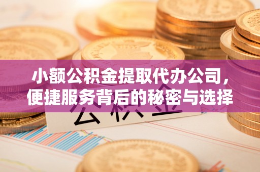 博望小额公积金提取代办公司，便捷服务背后的秘密与选择指南