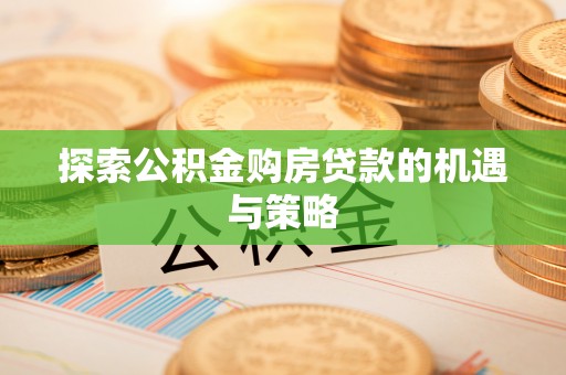 博望探索公积金购房贷款的机遇与策略