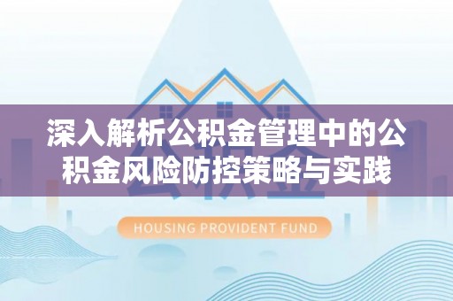 博望深入解析公积金管理中的公积金风险防控策略与实践