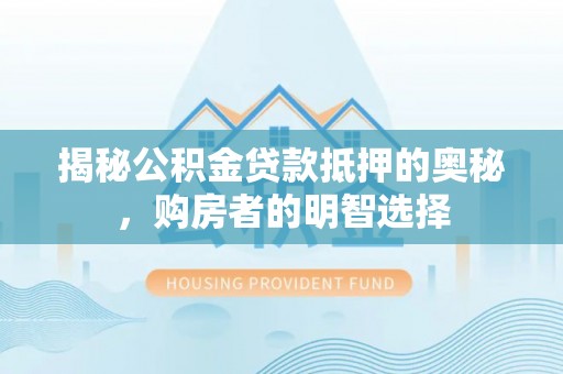 博望揭秘公积金贷款抵押的奥秘，购房者的明智选择