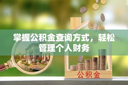 博望掌握公积金查询方式，轻松管理个人财务